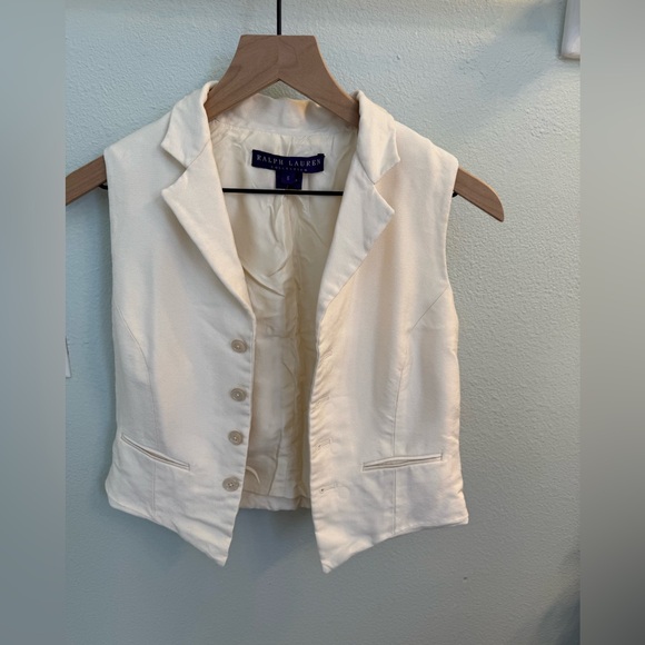 Ralph Lauren Purple Label Jackets & Blazers - Ralph Lauren Collection vest Jacket Ecru, Viscose silk